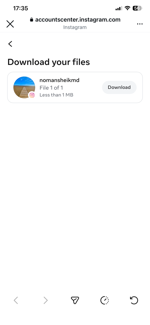 Download your files, Download button