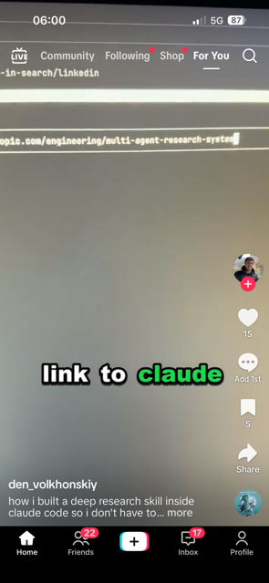 TikTok feed, Profile tab in bottom nav